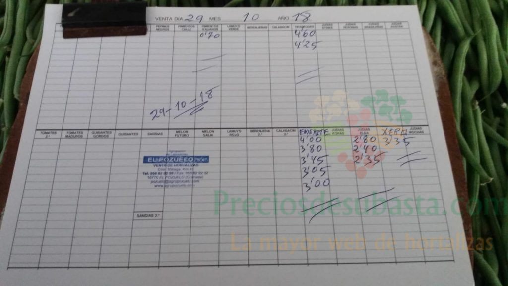 Subasta hortofrutícola El Pozuelo Albuñol 29 de Octubre