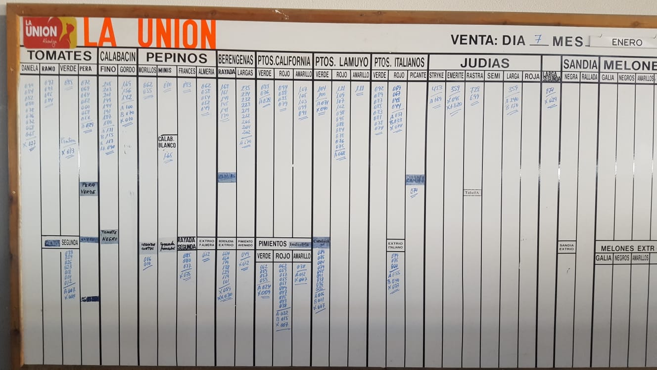 Pizarra La Unión La Redonda 7 de Enero 2019
