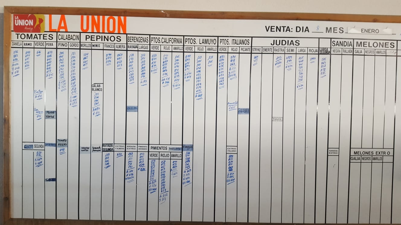 Pizarra La Unión La Redonda 8 de Enero 2019