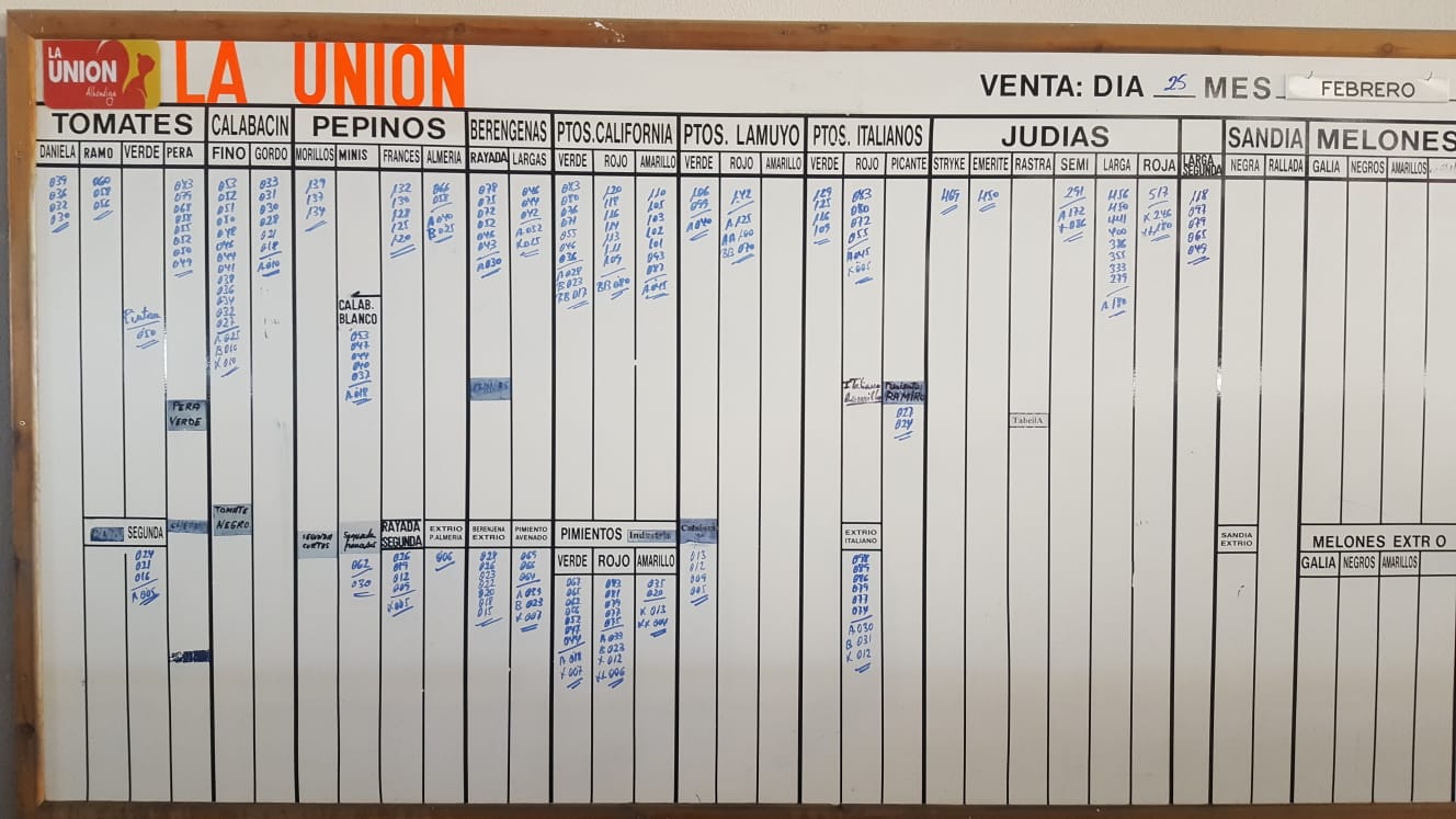 Pizarra La Unión La Redonda 25 de Febrero 2019