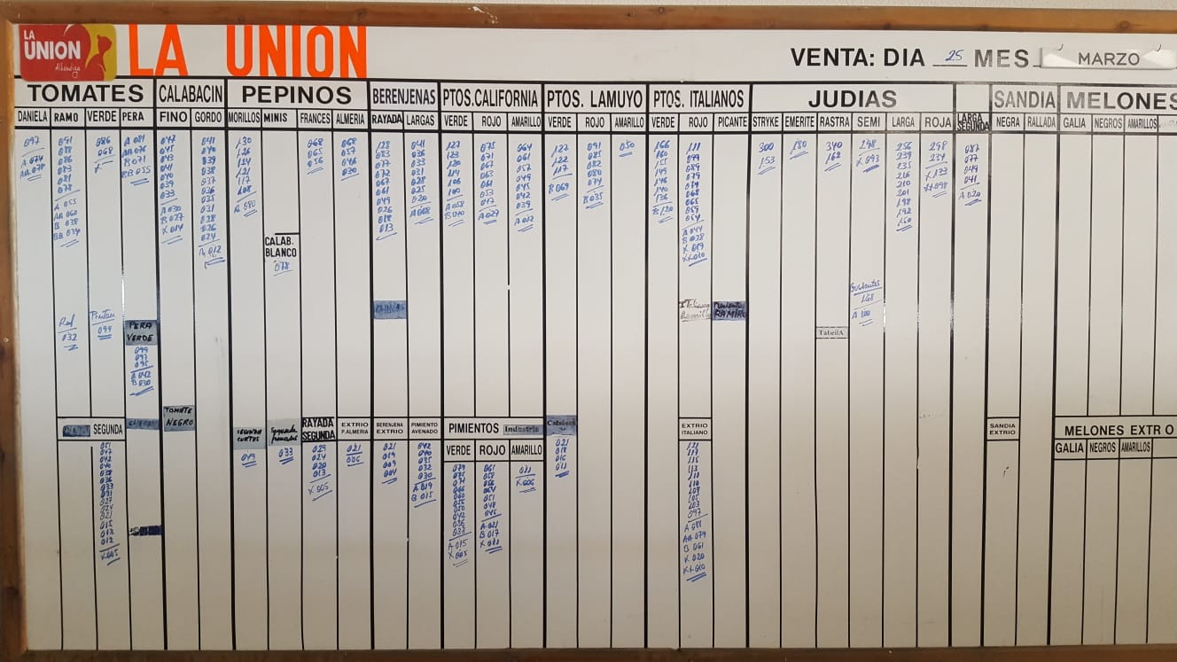 Pizarra La Unión La Redonda 25 de Marzo 2019