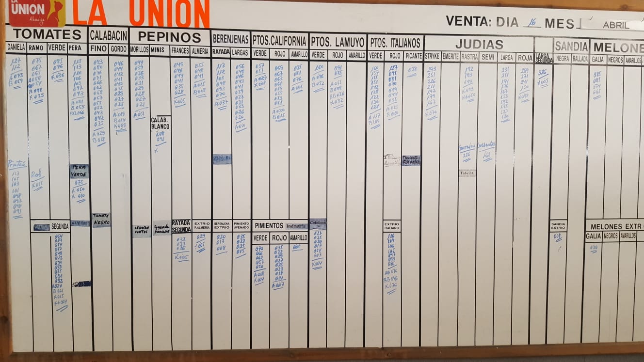 Pizarra La Unión La Redonda 15 de Abril 2019