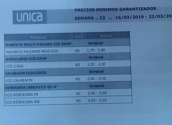 Única Group precios mínimos garantizados del 16 al 22 de Marzo 2019