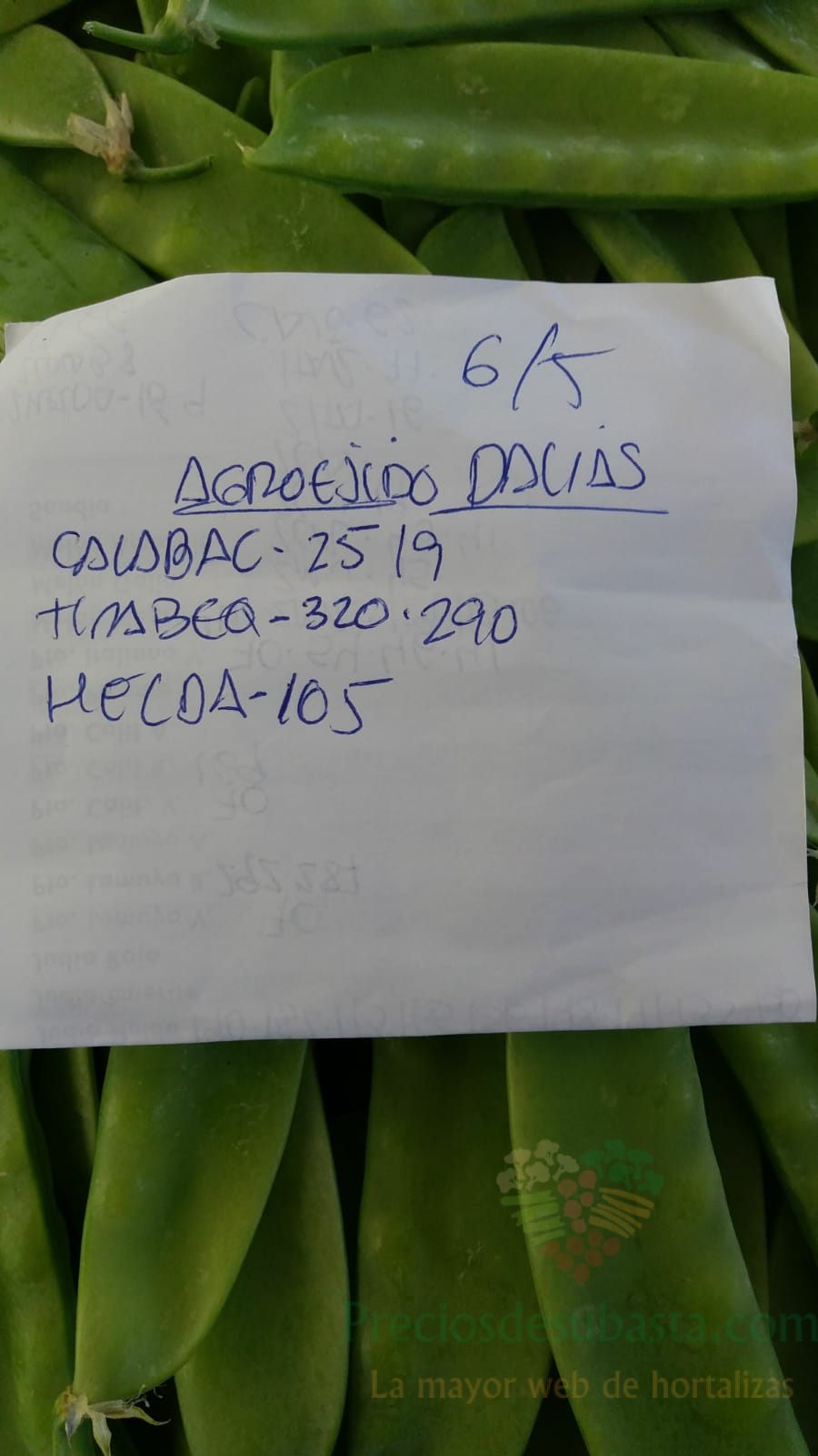 Subasta hortofrutícola AgroEjido Dalias 6 de mayo 2020