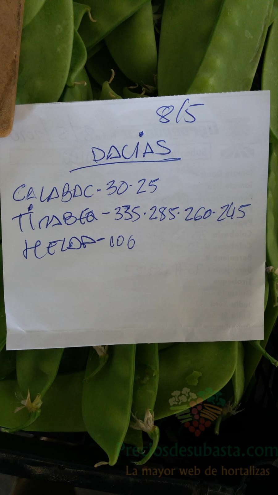 Subasta hortofrutícola AgroEjido Dalias 8 de mayo 2020