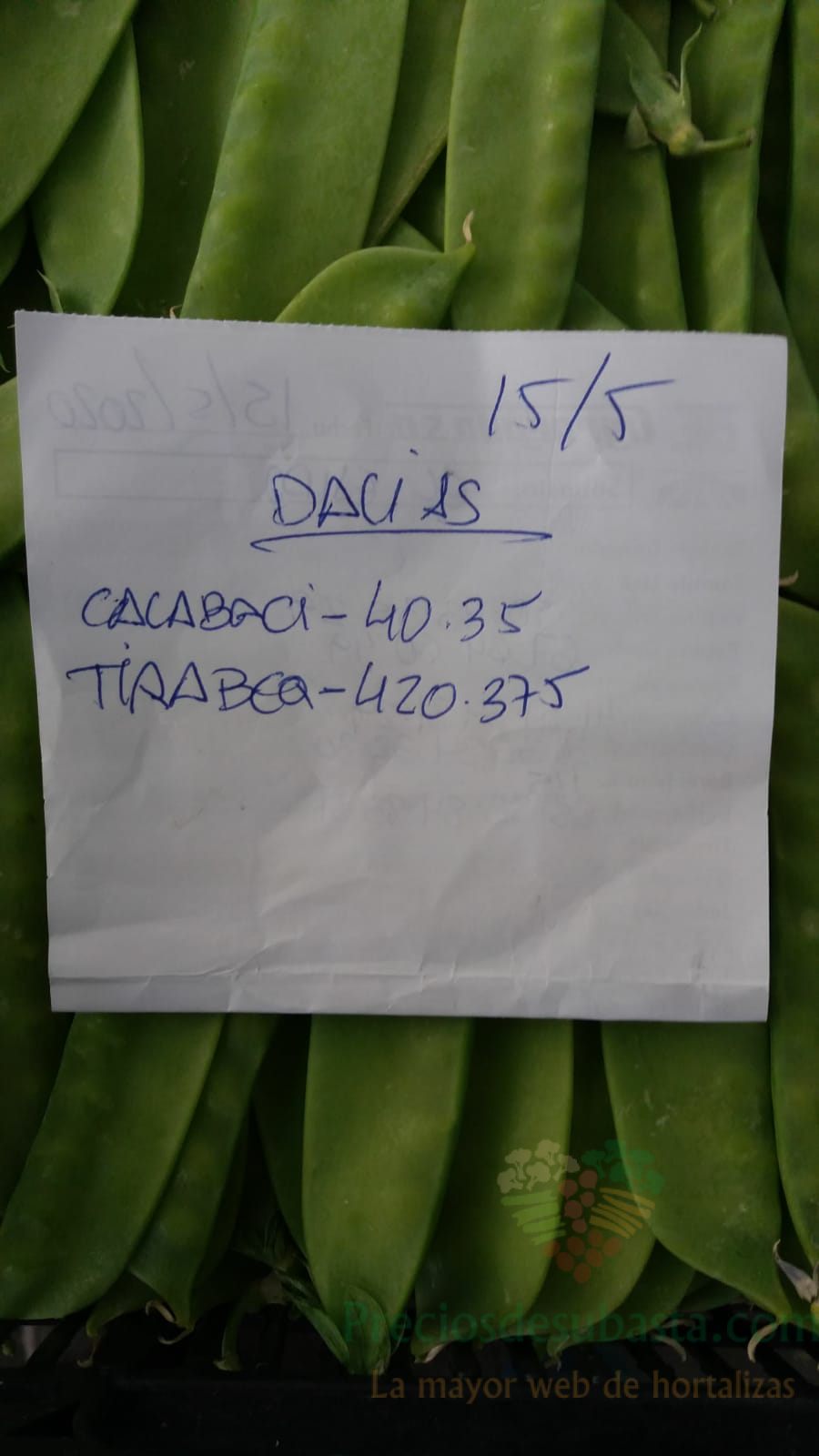 Subasta hortofrutícola AgroEjido Dalias 15 de mayo 2020